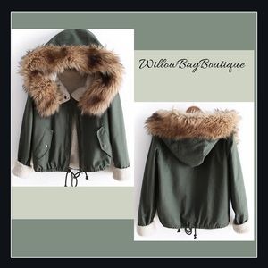 Faux Fur Hooded Jacket